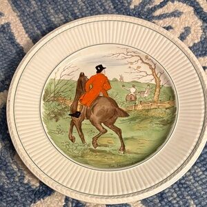 Wedgwood Edme Equestrian Hunt Scene Plate The Taggard